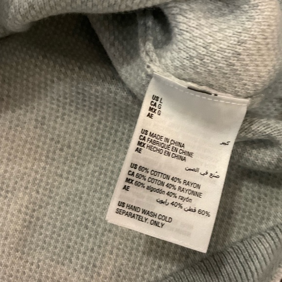 Charter Club Long Sleeve Pastel Argyle Polo Sweater Crystal Details Size Large - Picture 6 of 8